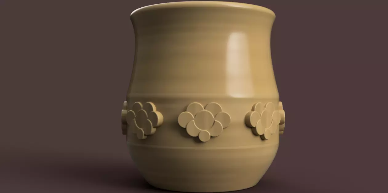 flower pot simple-2 3D print model