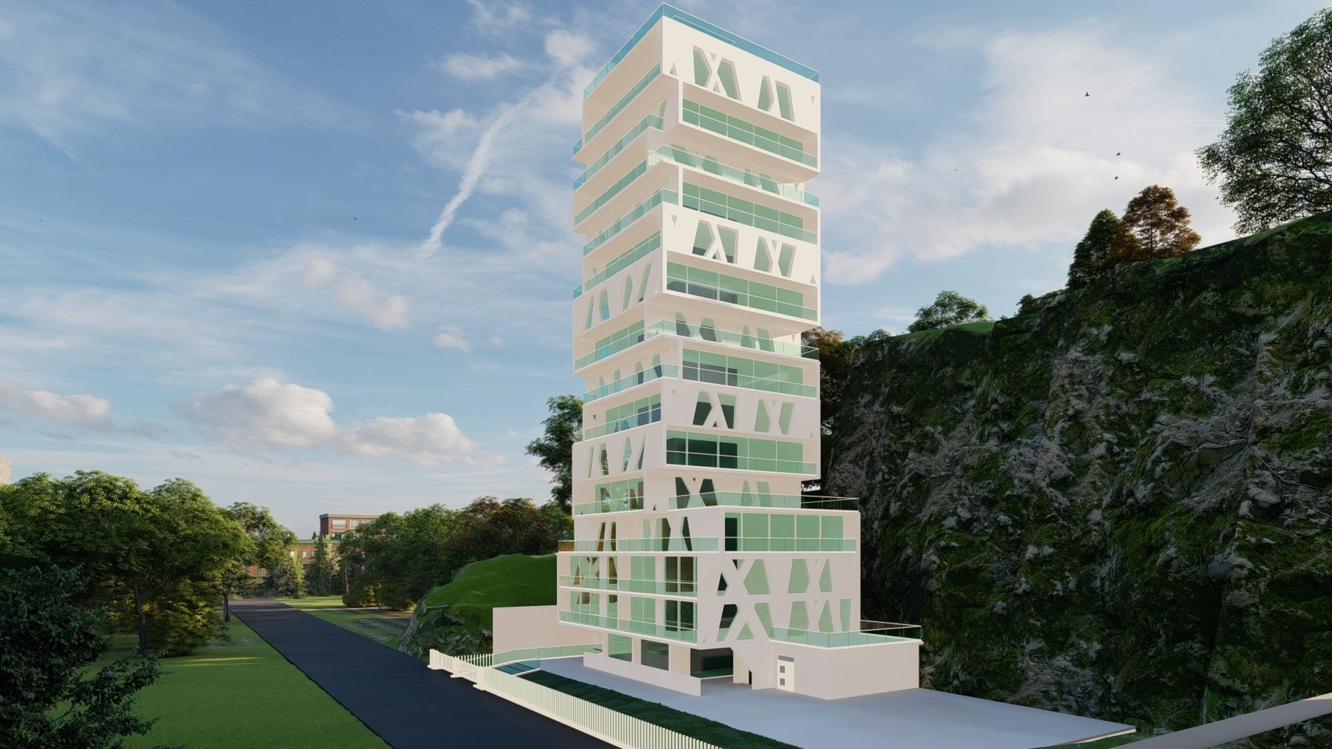 Cube Orange Tower 3D model_8