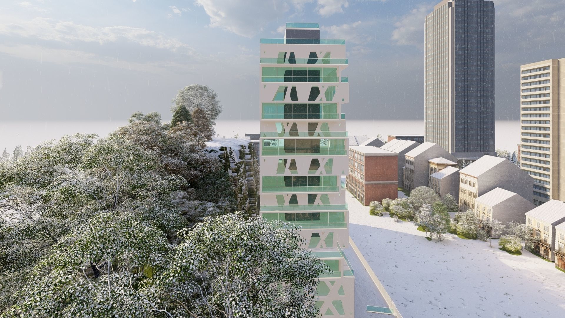 Cube Orange Tower 3D model_7