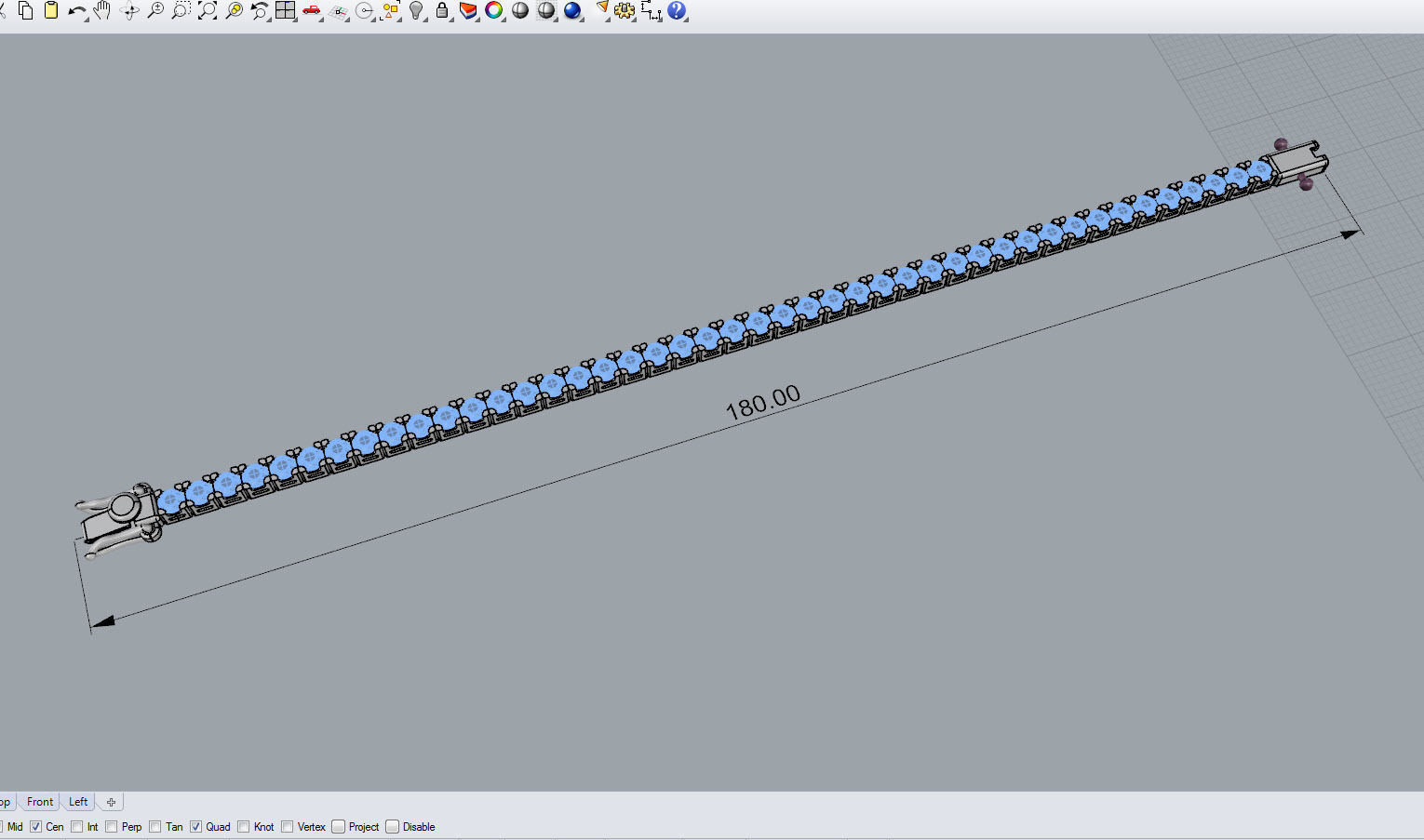 TENNIS BRACELET 3D print model_7