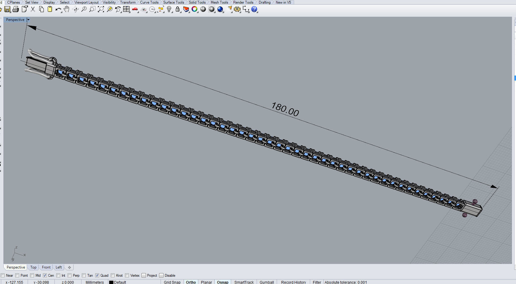 TENNIS BRACELET 3D print model_8
