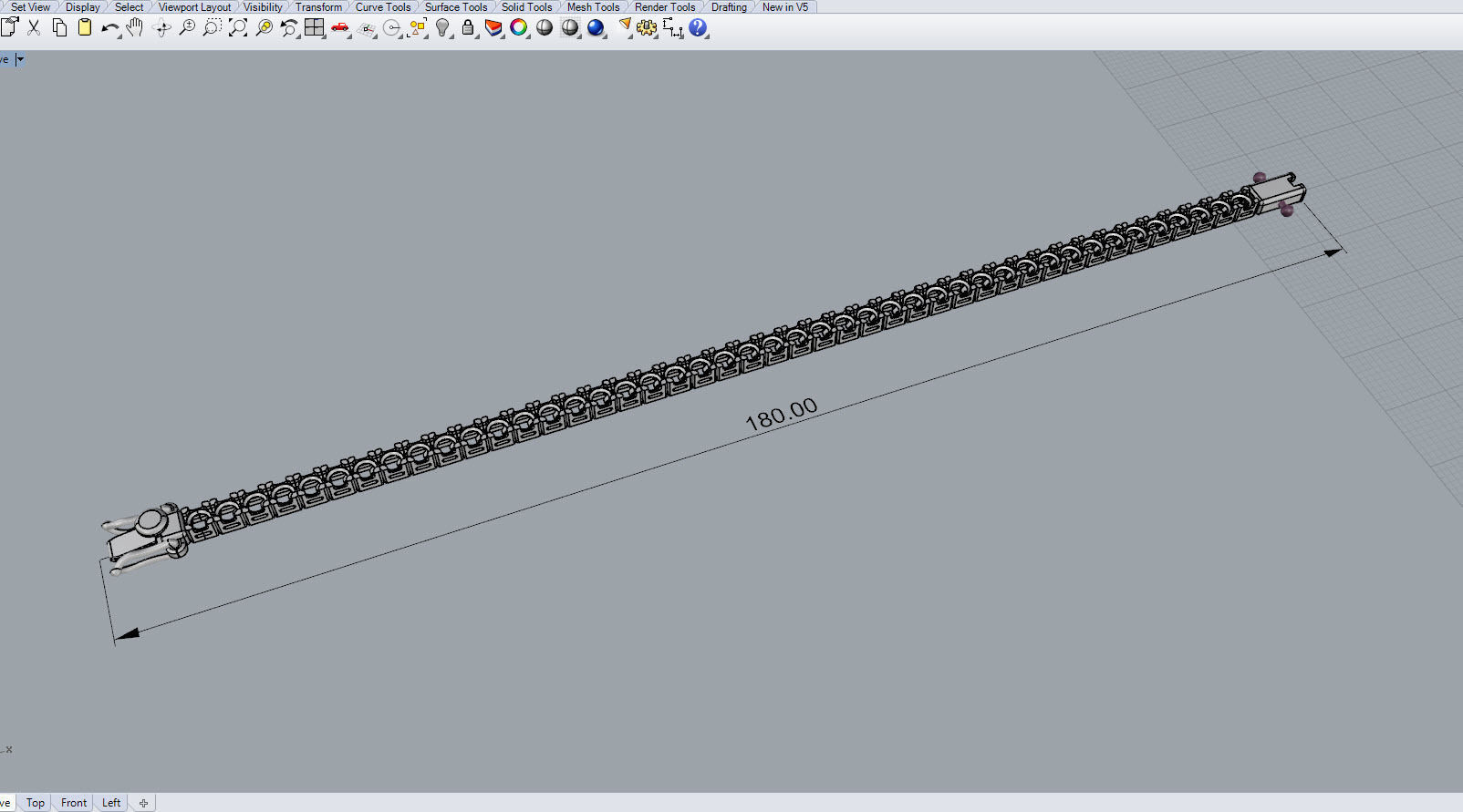 TENNIS BRACELET 3D print model_4
