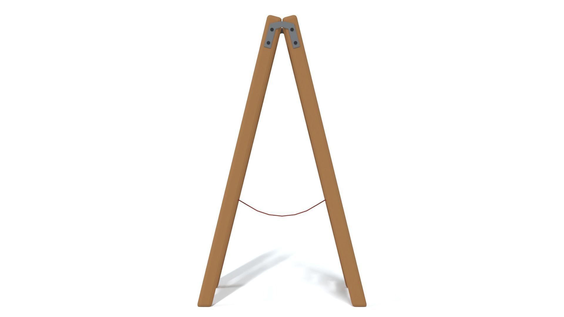 Low Poly Cartoon Wooden Ladder Low-poly 3D model_5