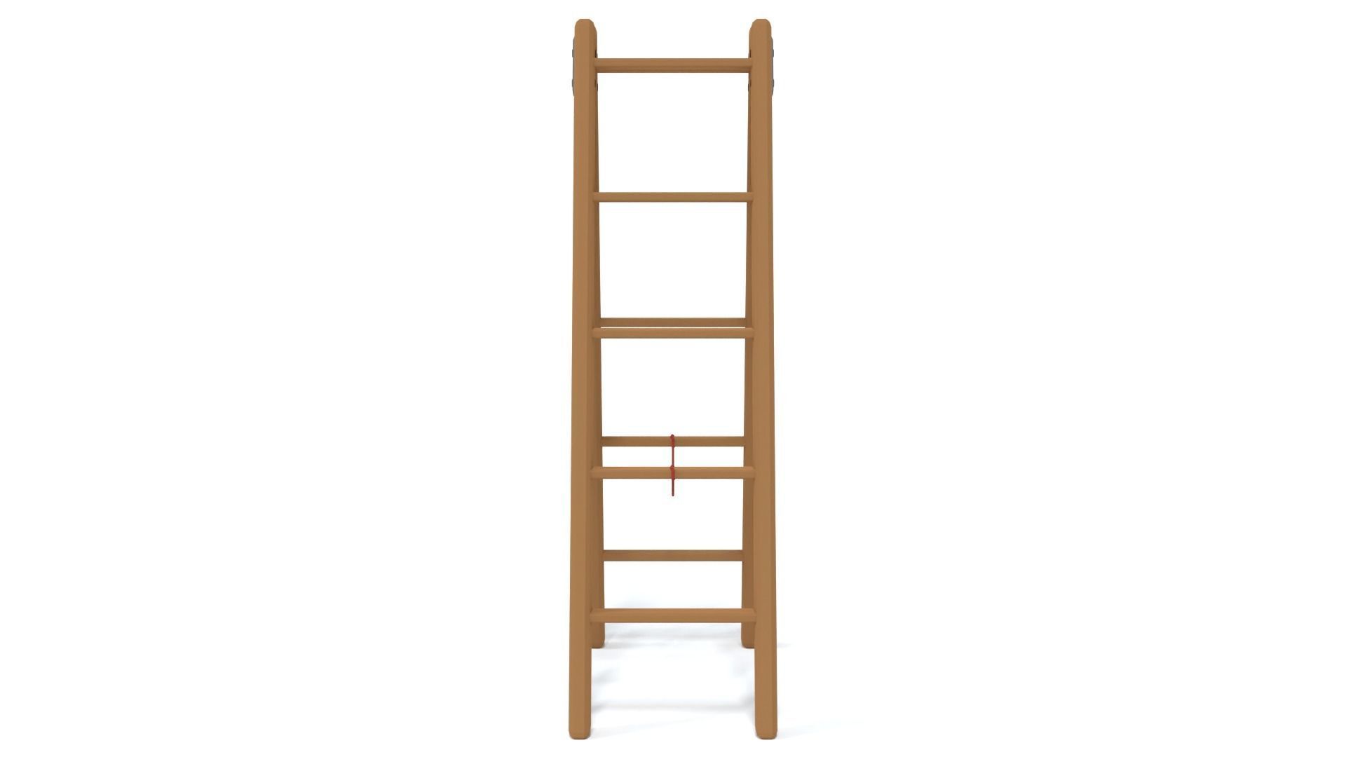 Low Poly Cartoon Wooden Ladder Low-poly 3D model_3