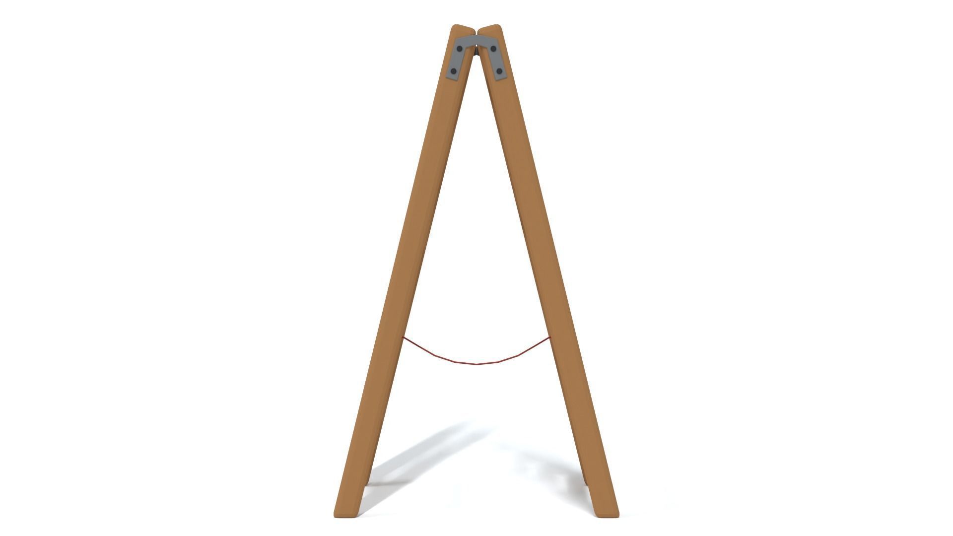Low Poly Cartoon Wooden Ladder Low-poly 3D model_1