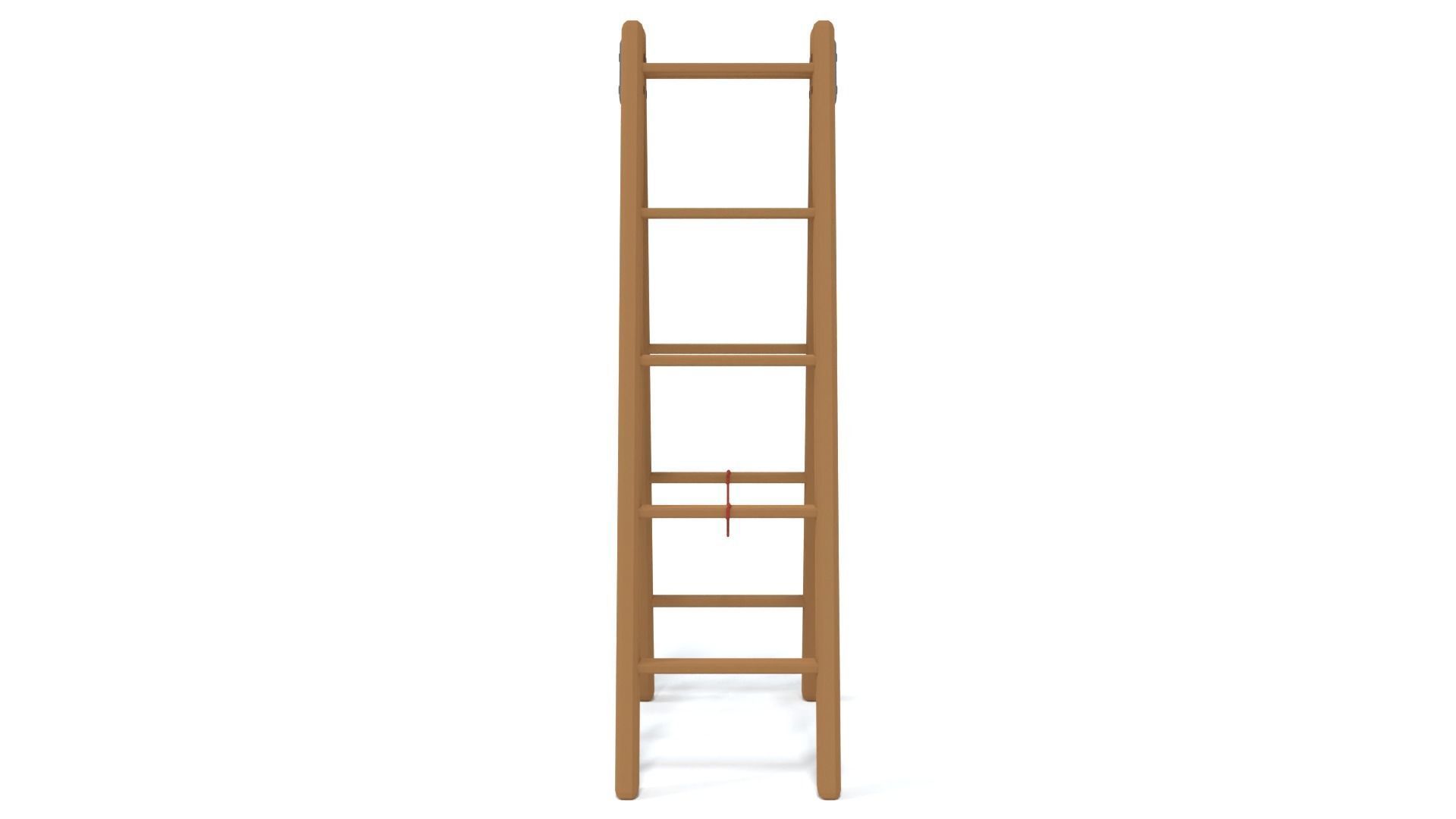 Low Poly Cartoon Wooden Ladder Low-poly 3D model_7