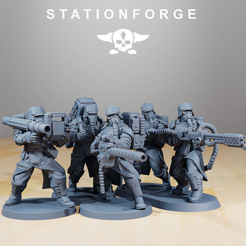 GrimGuard - Armored Squad 3D print model
