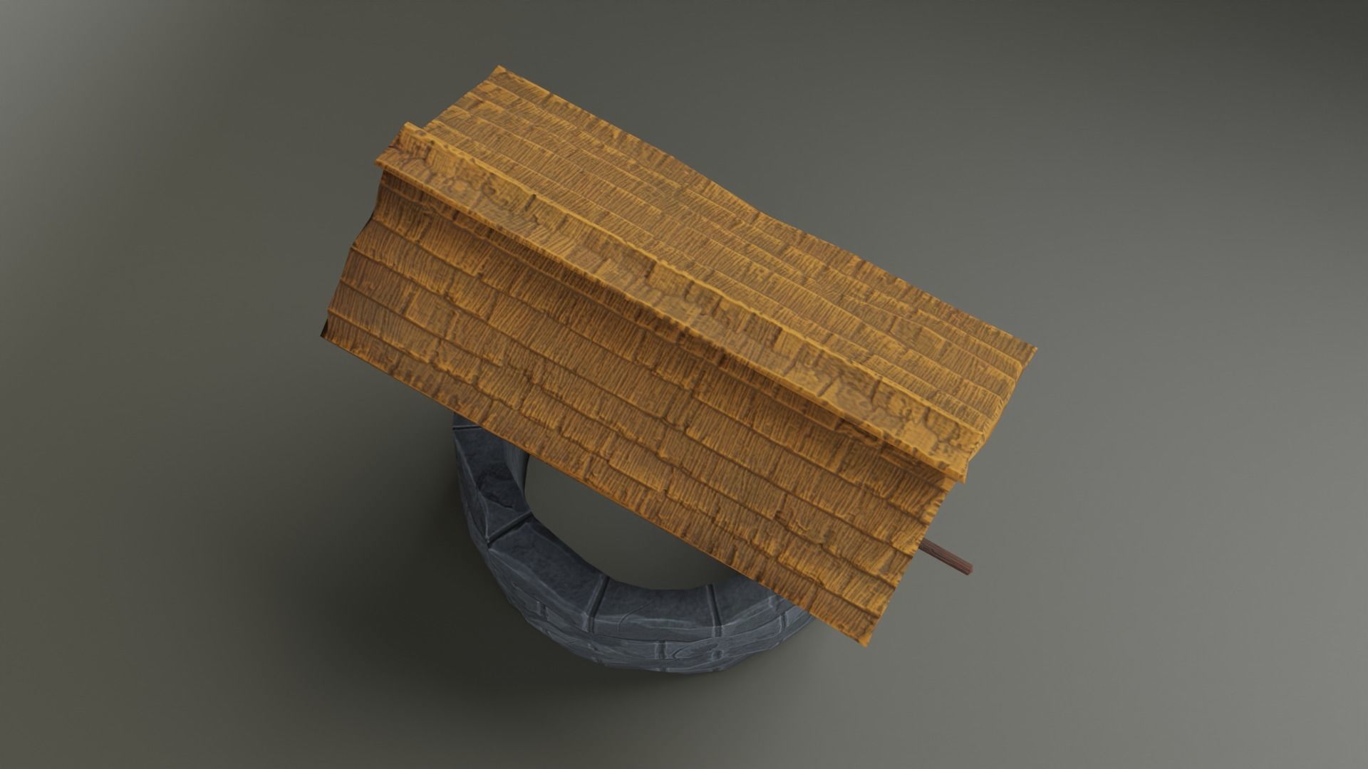 Medival stylized well Free low-poly 3D model_4