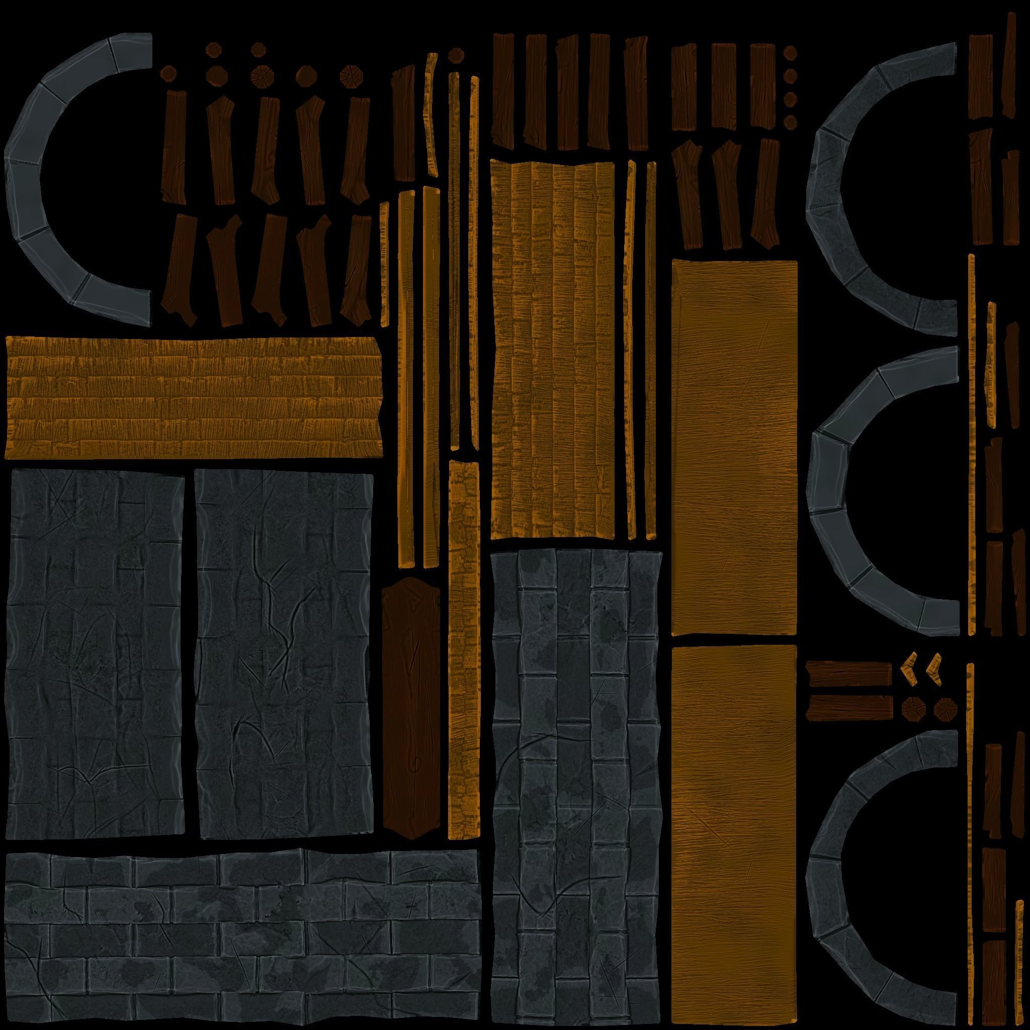 Medival stylized well Free low-poly 3D model_6