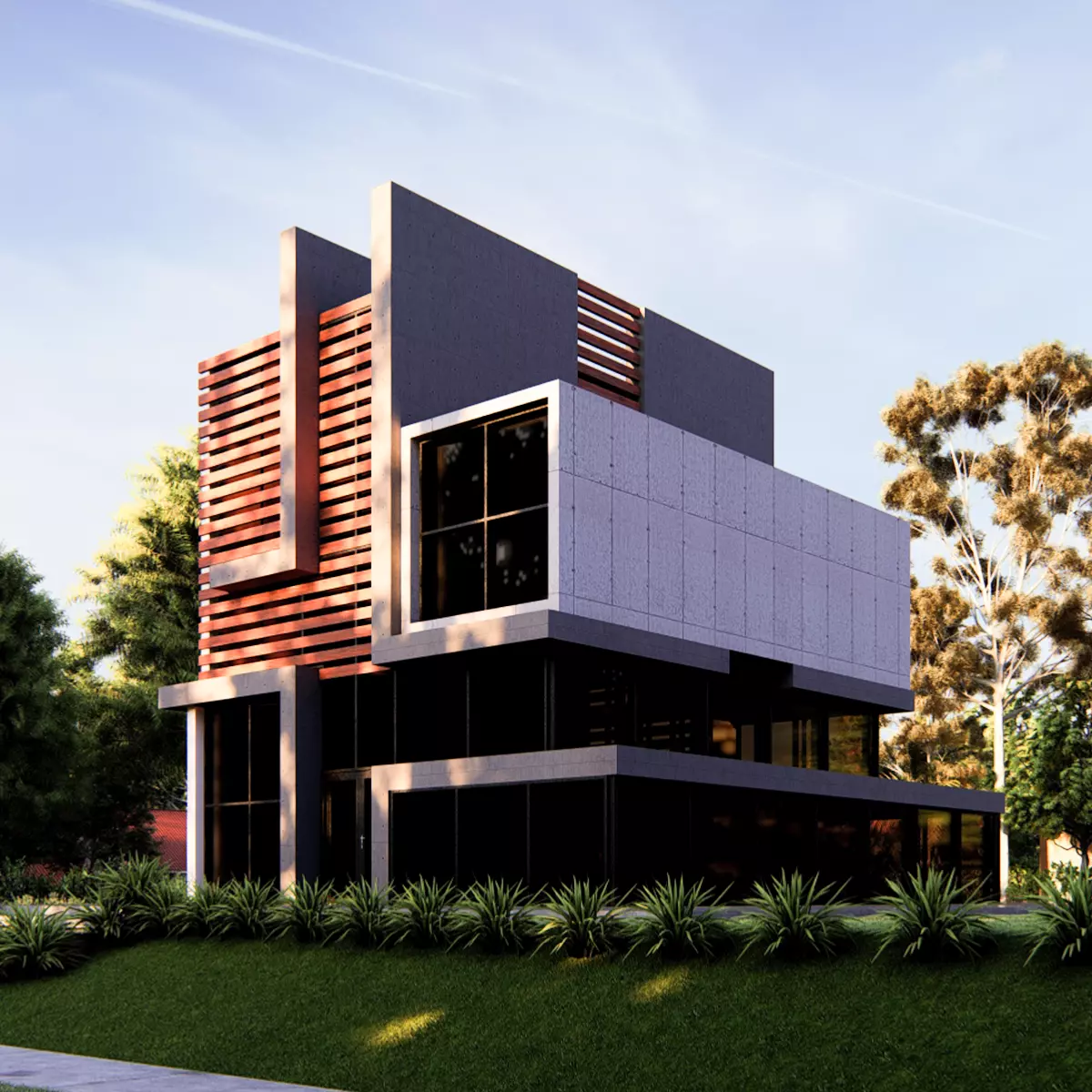 Modern Building N16-2 3D model_0