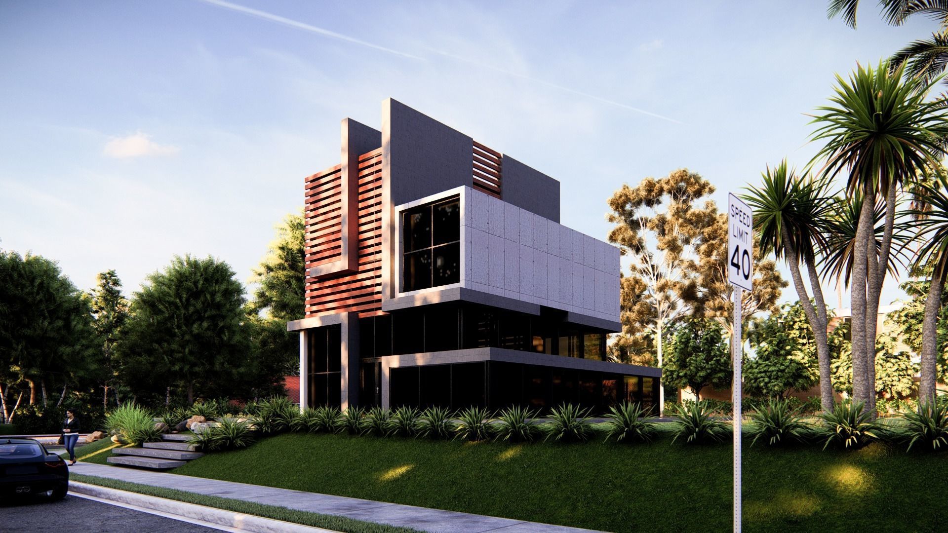 Modern Building N16-2 3D model_1
