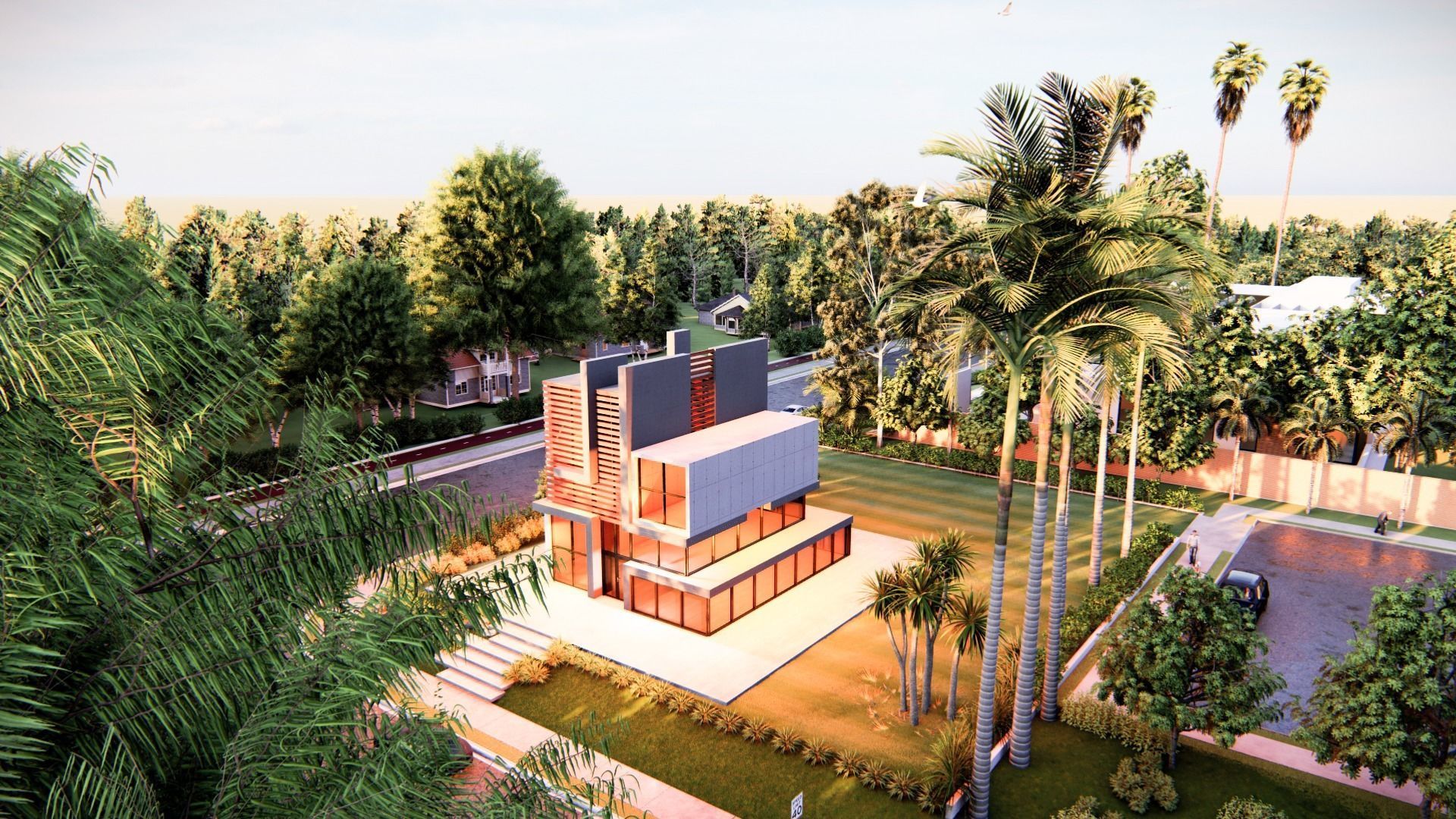 Modern Building N16-2 3D model_3