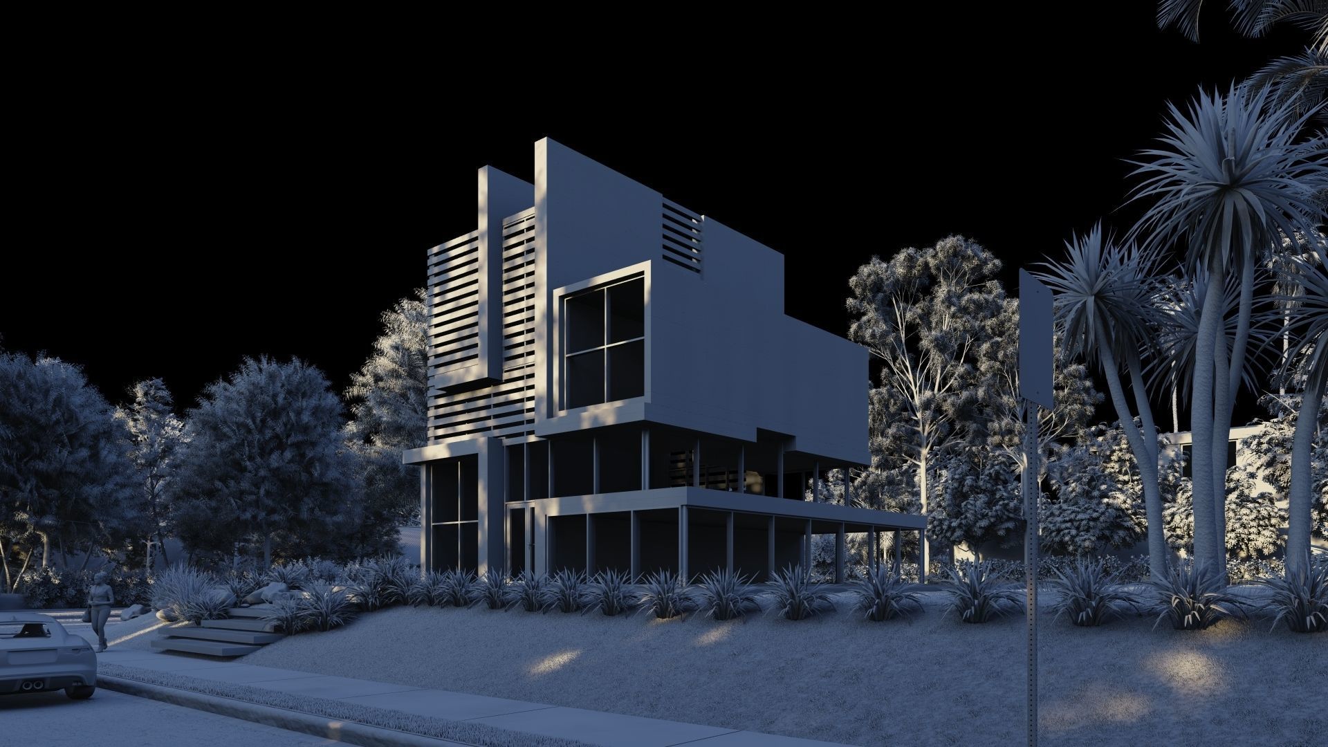 Modern Building N16-2 3D model_5