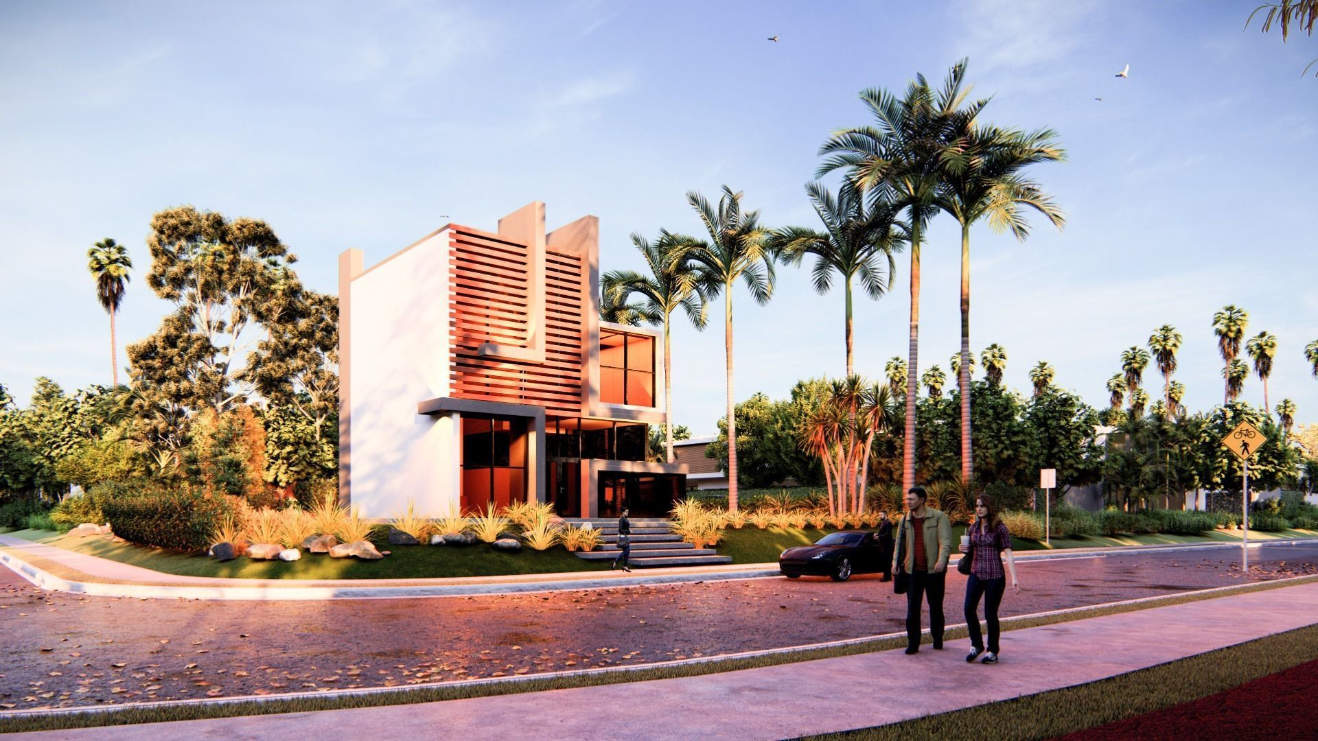 Modern Building N16-2 3D model_2