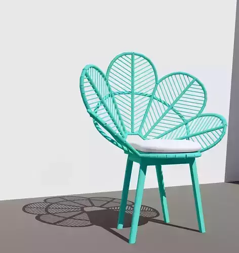 rattan flower chair
