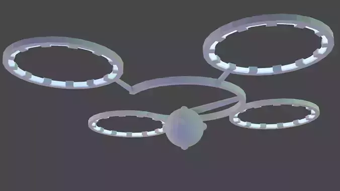 neon-powered drone low-pole game ready