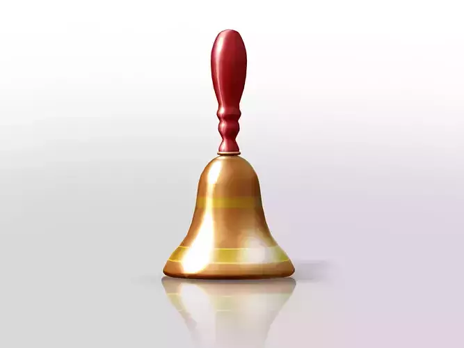 Xmas Bell Low-poly 3D model