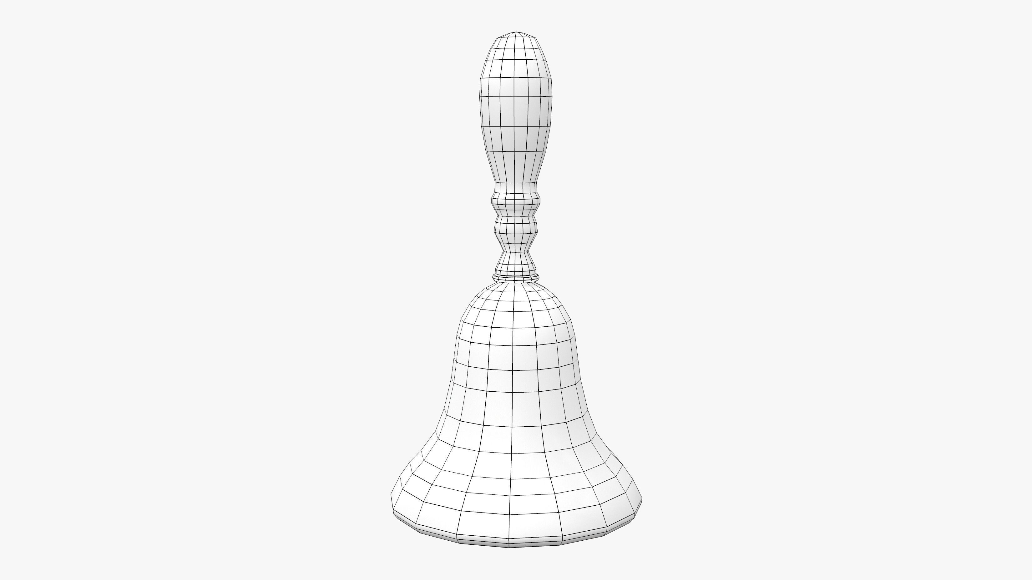 Xmas Bell Low-poly 3D model_4