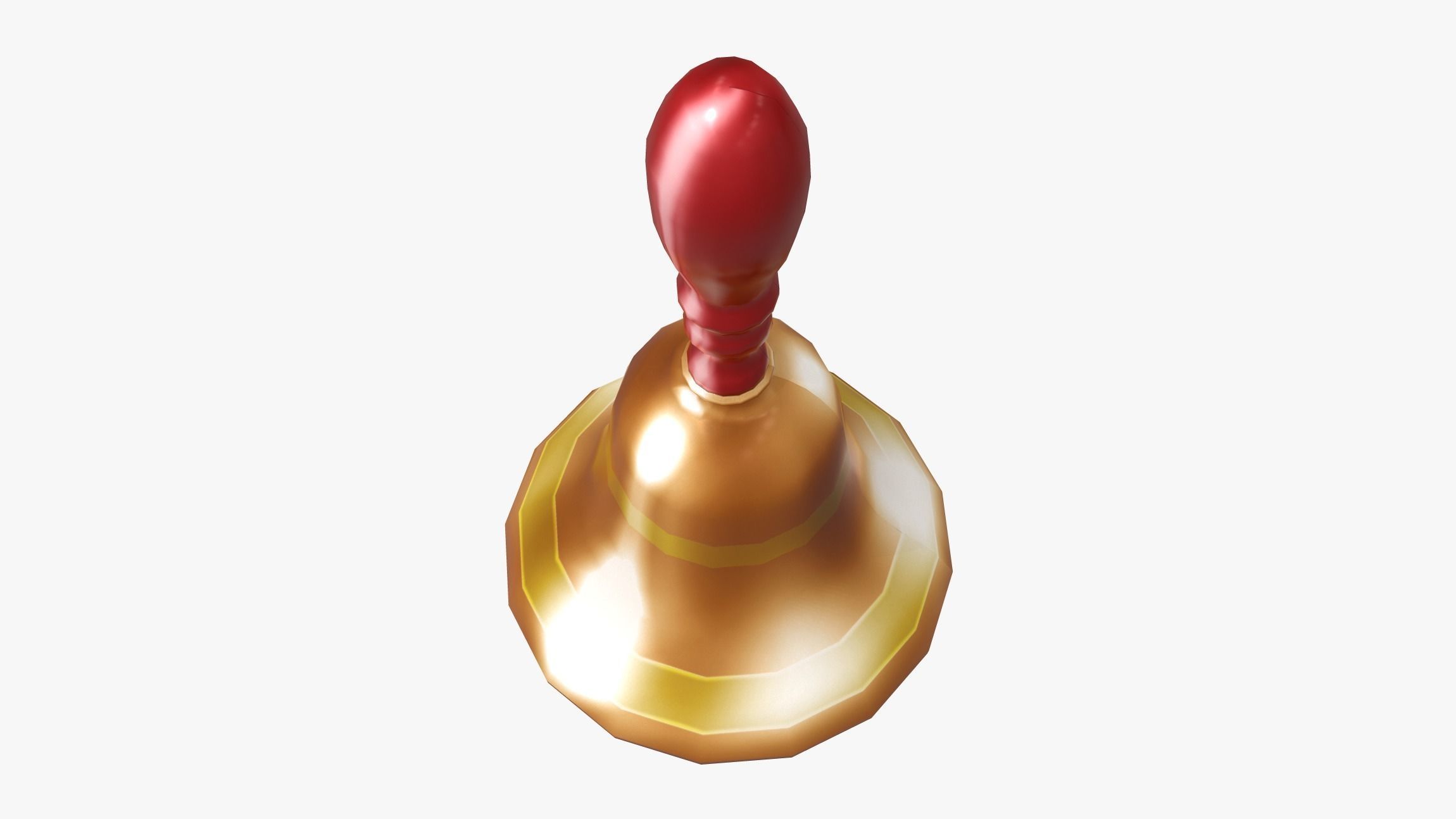Xmas Bell Low-poly 3D model_3
