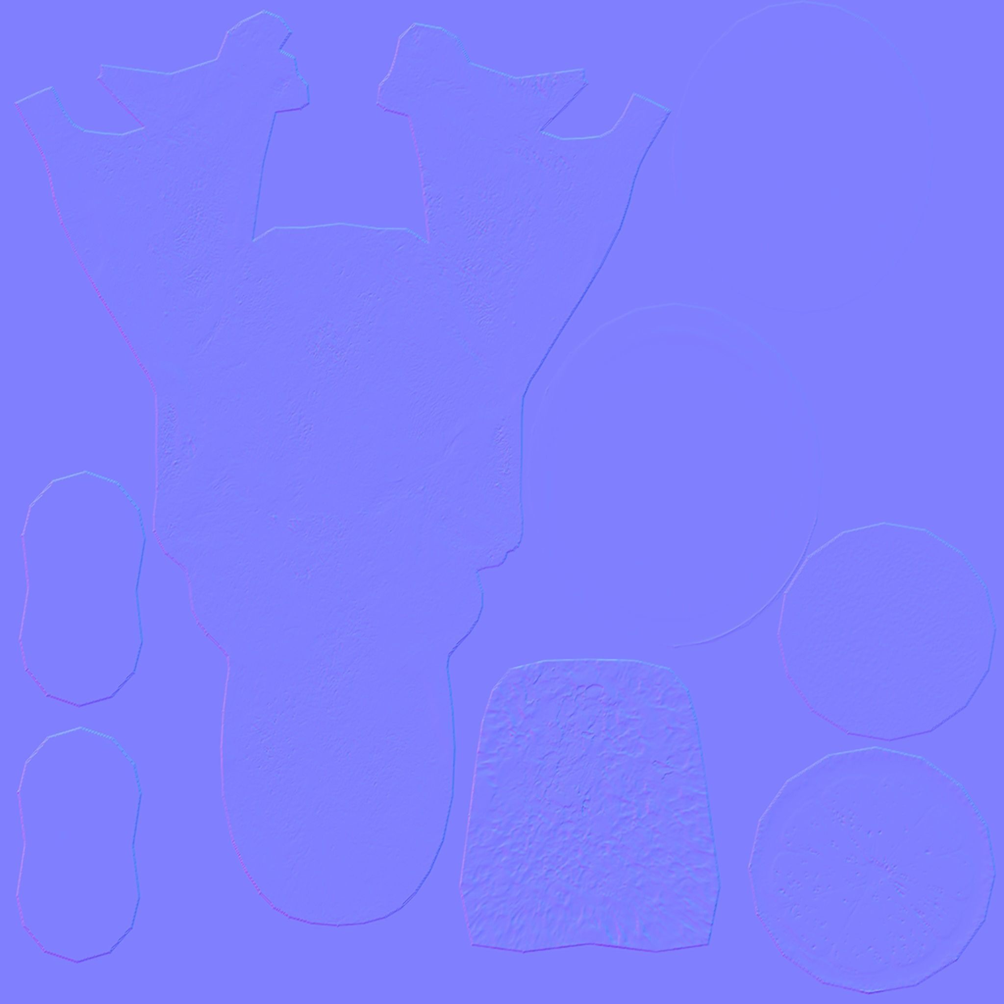 Thanksgiving Turkey Plate Low-poly 3D model_8