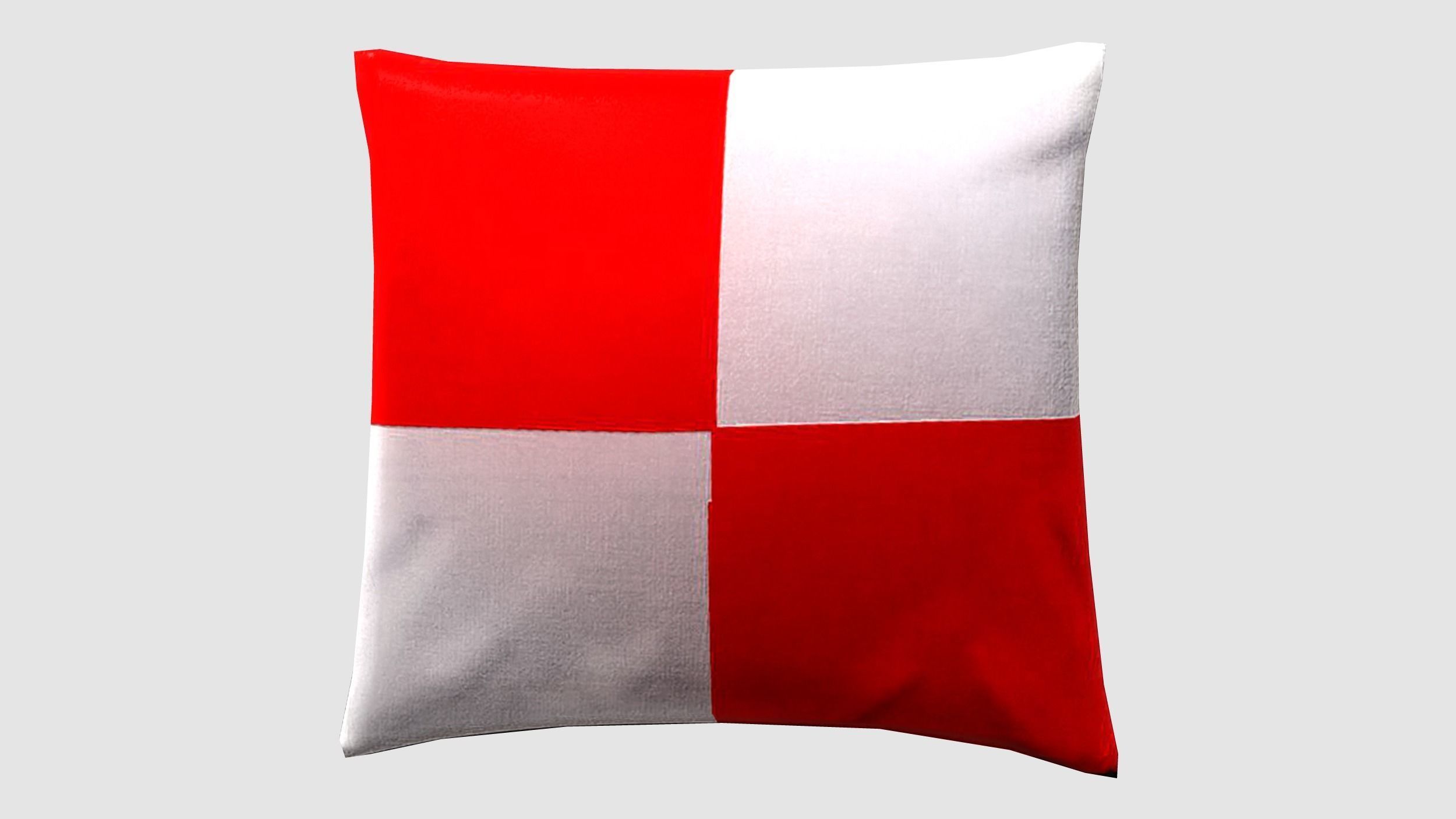 Snowman Cushion Pillow Low-poly 3D model_3