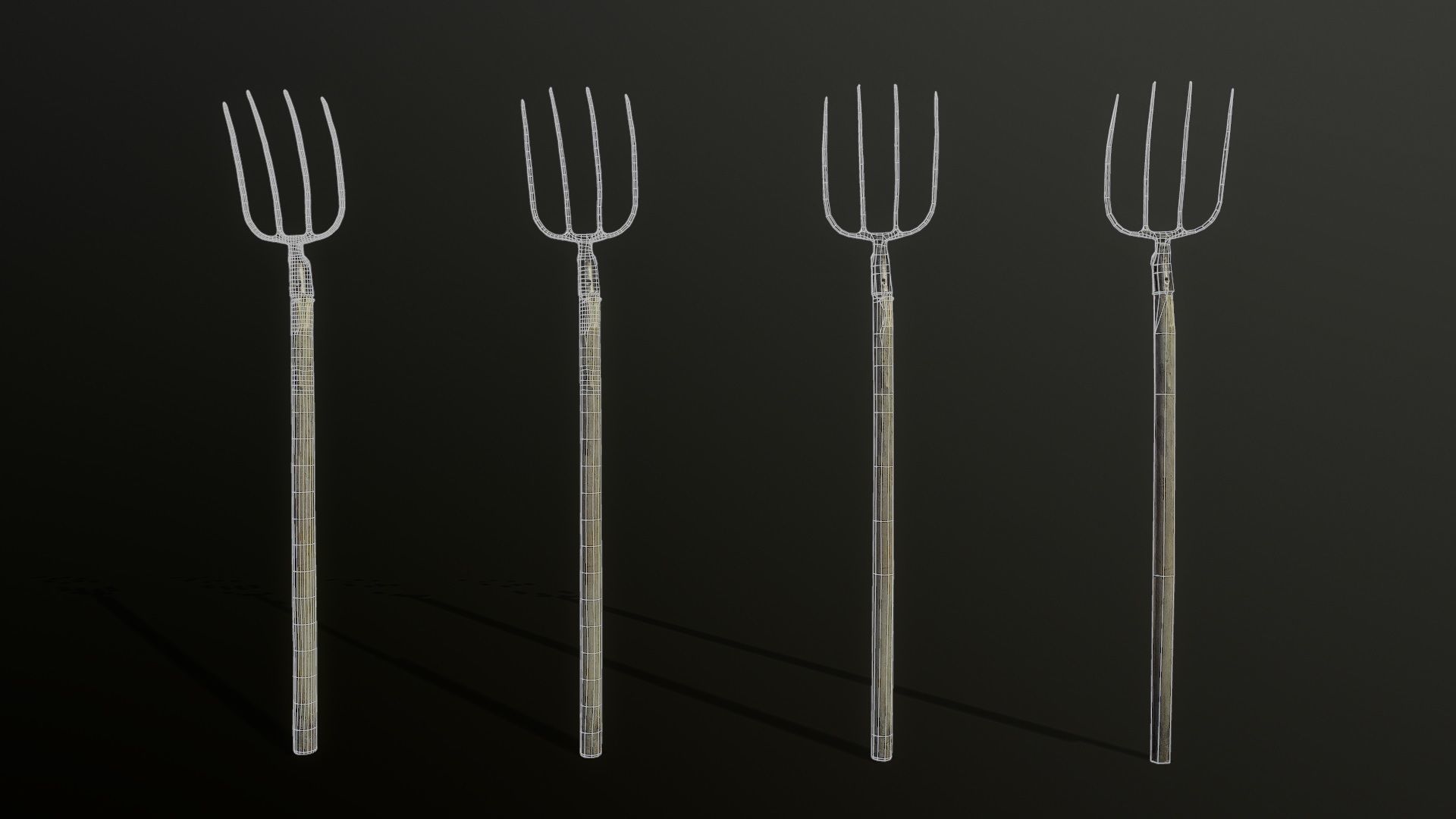 3D Scan Pitchfork Low-poly 3D model_5