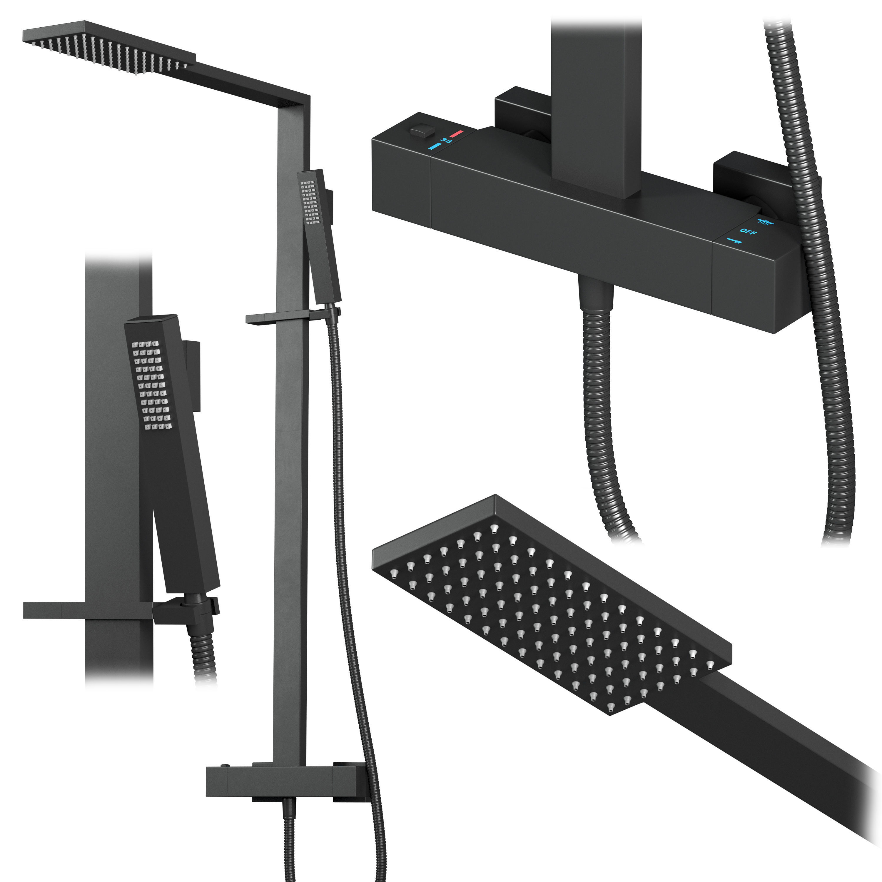 Homary faucets and shower sets 3D model CGTrader