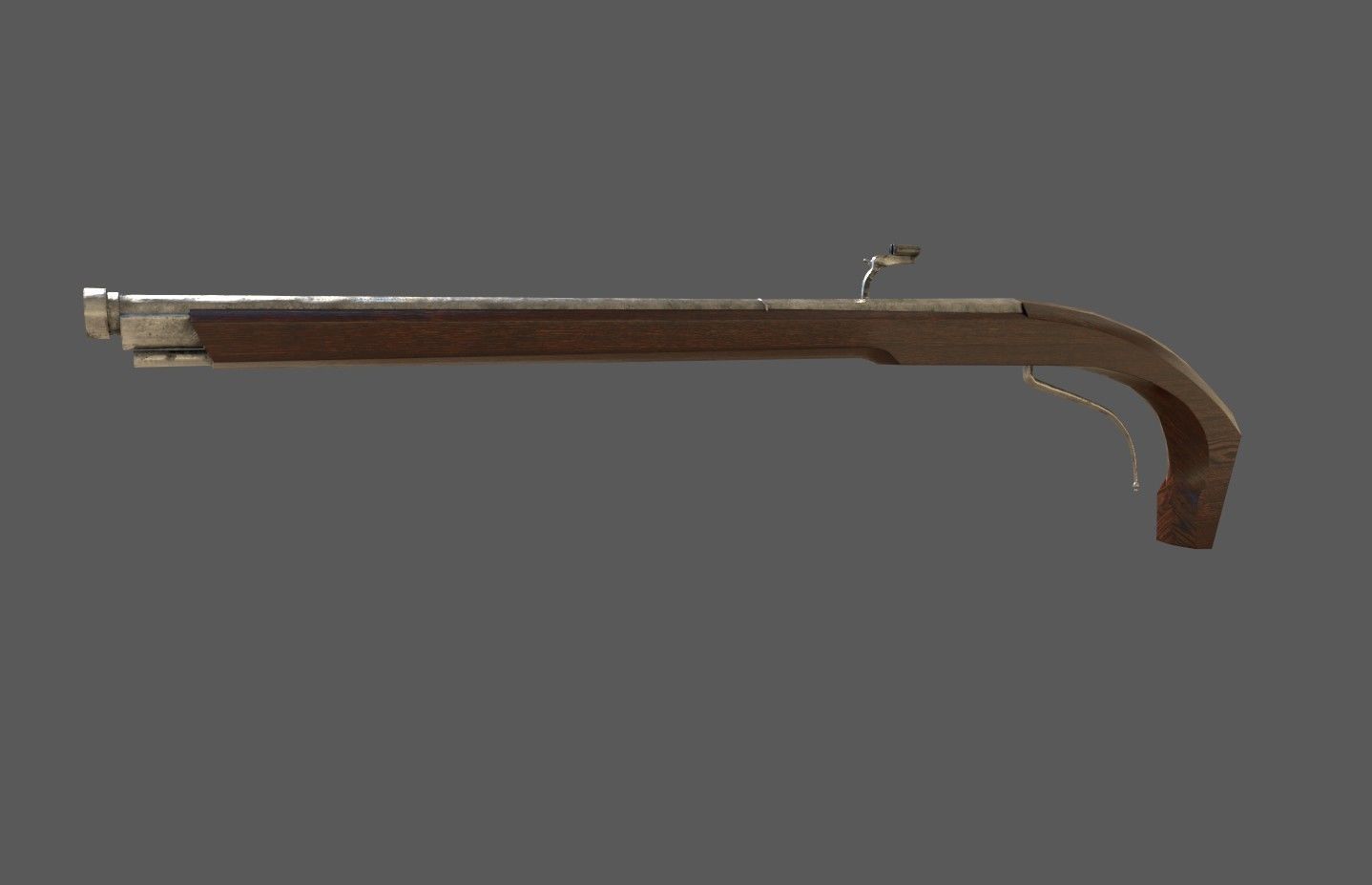 16th century Petronel Arquebus Halbhaken Low-poly 3D model_6