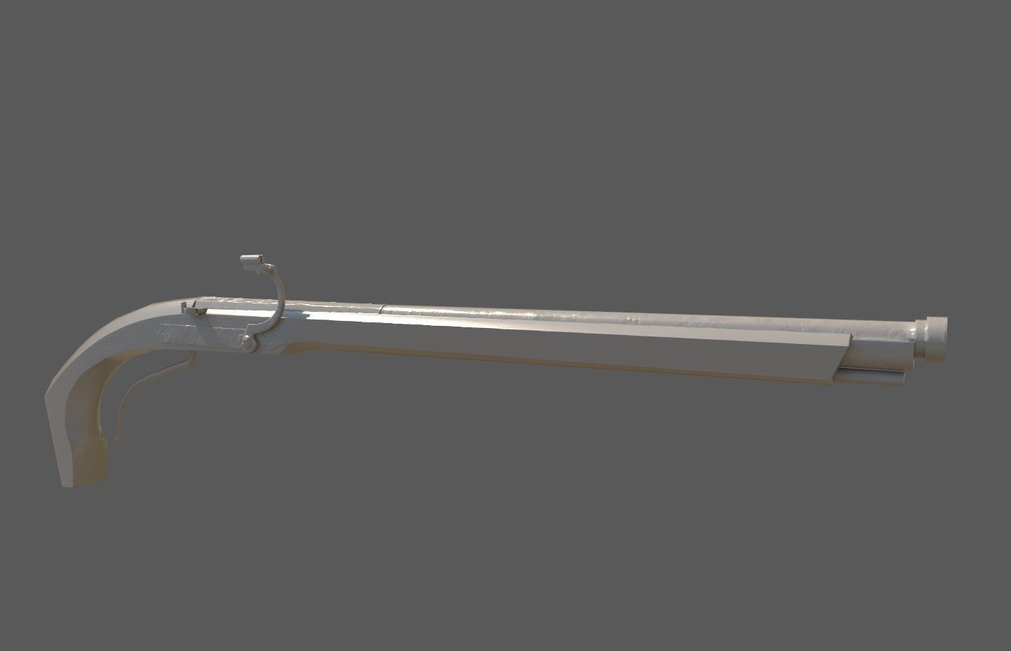 16th century Petronel Arquebus Halbhaken Low-poly 3D model_27