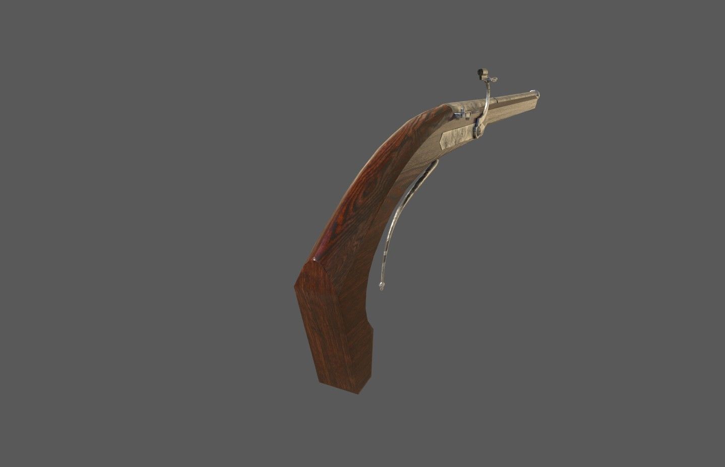 16th century Petronel Arquebus Halbhaken Low-poly 3D model_8