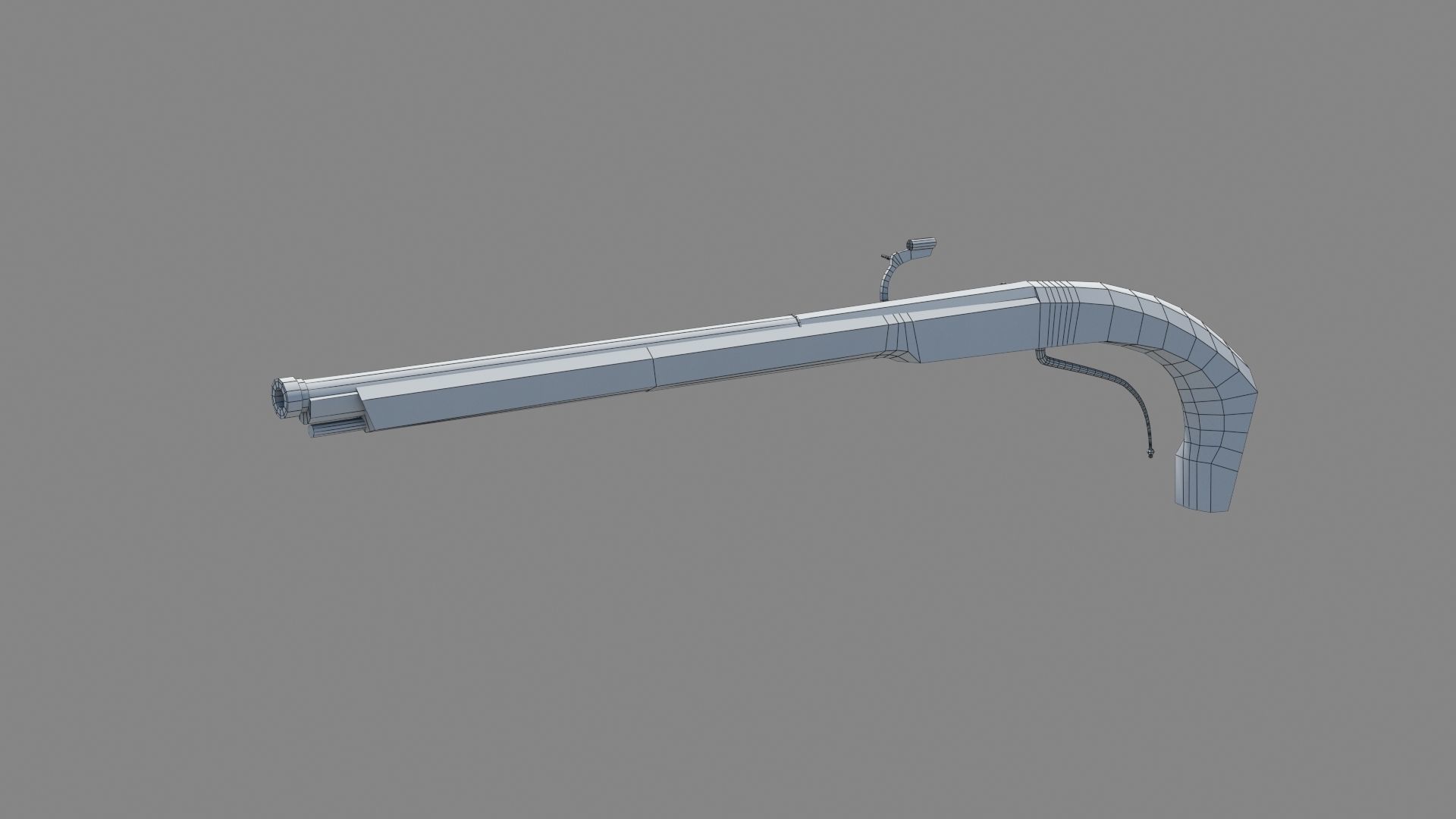 16th century Petronel Arquebus Halbhaken Low-poly 3D model_22