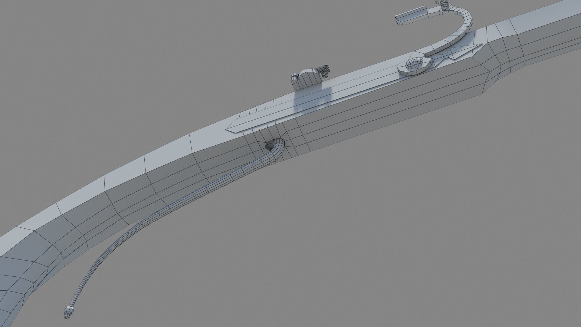 16th century Petronel Arquebus Halbhaken Low-poly 3D model_26