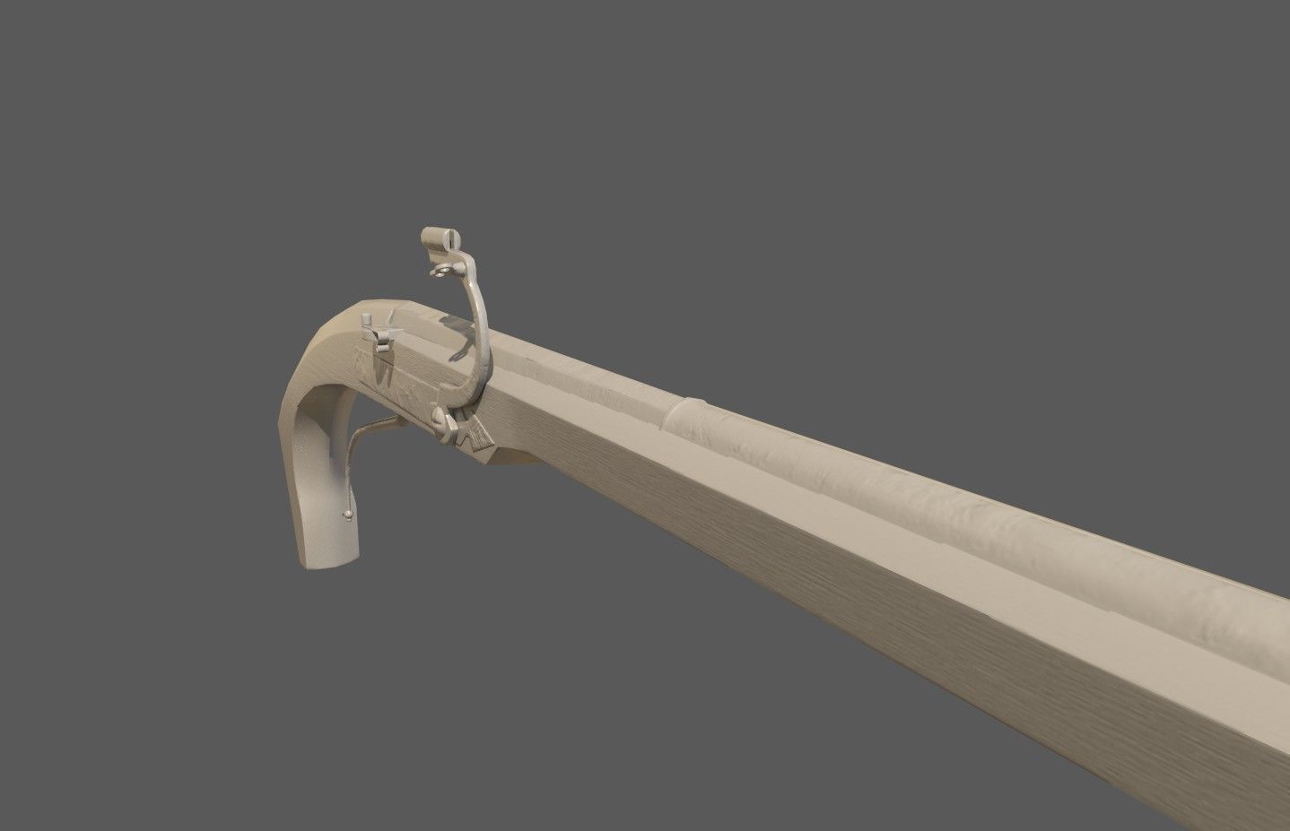 16th century Petronel Arquebus Halbhaken Low-poly 3D model_30
