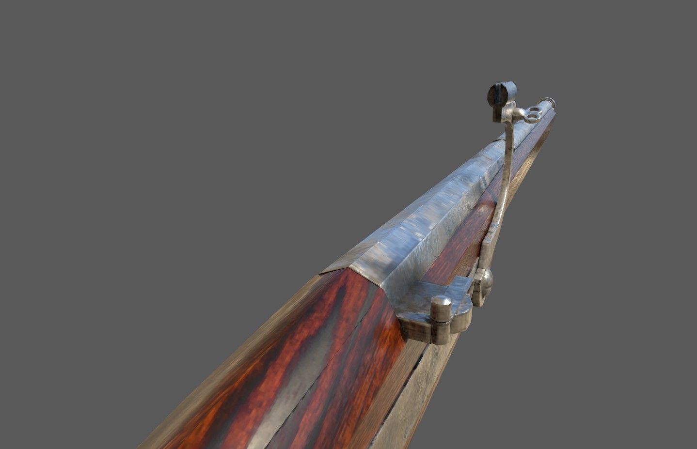 16th century Petronel Arquebus Halbhaken Low-poly 3D model_17