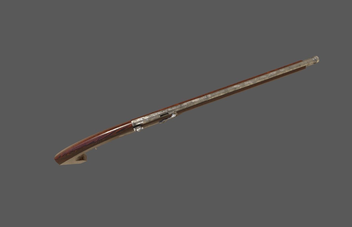 16th century Petronel Arquebus Halbhaken Low-poly 3D model_9