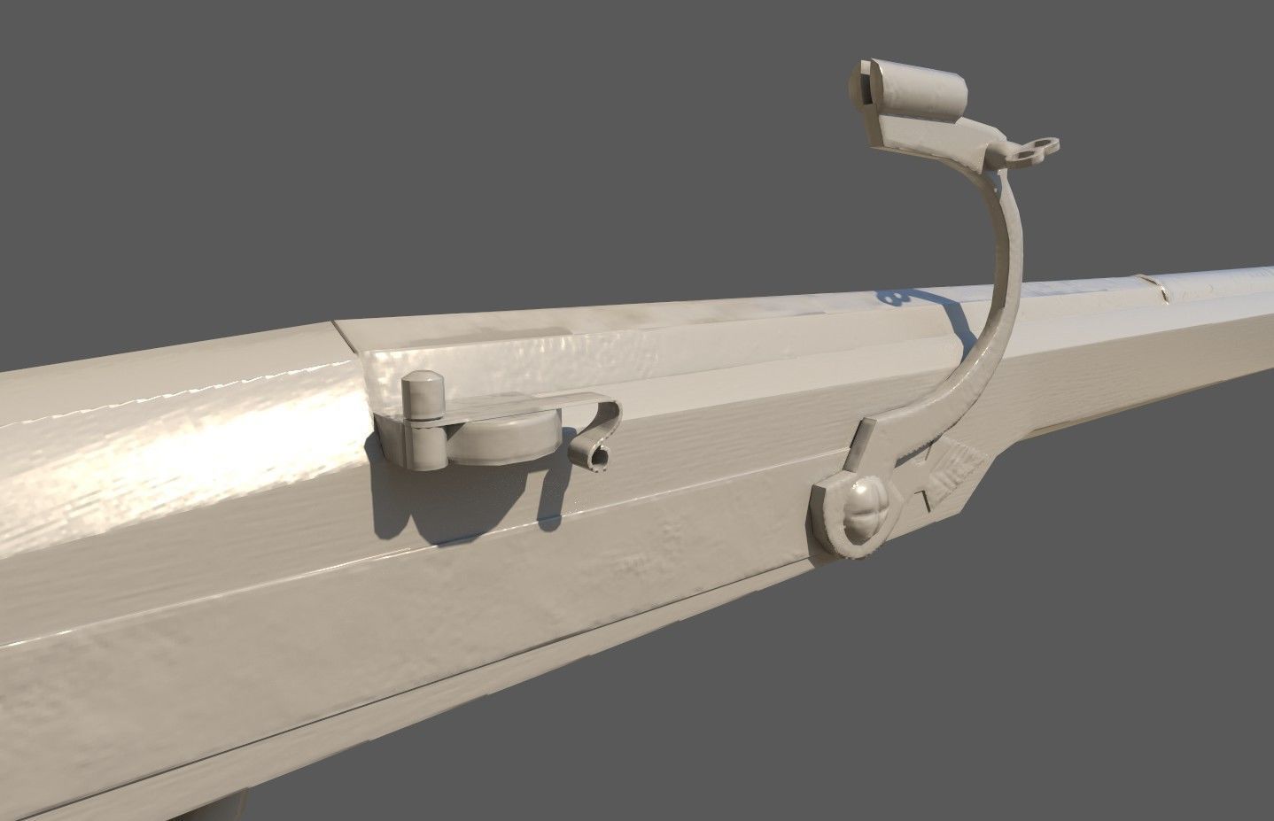 16th century Petronel Arquebus Halbhaken Low-poly 3D model_29