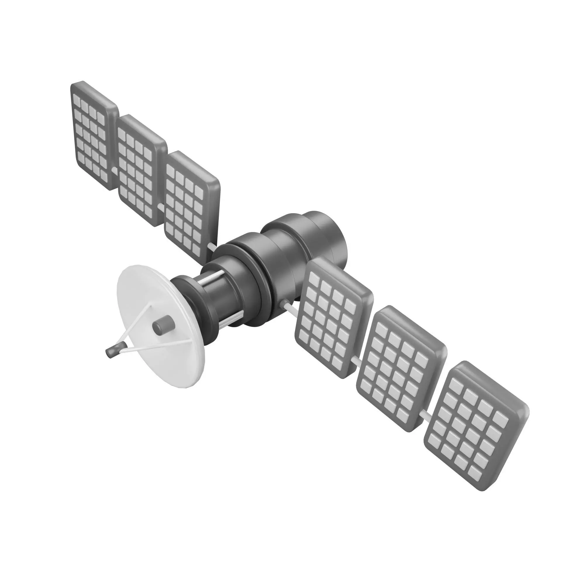 Satellite Low-poly 3D model_0