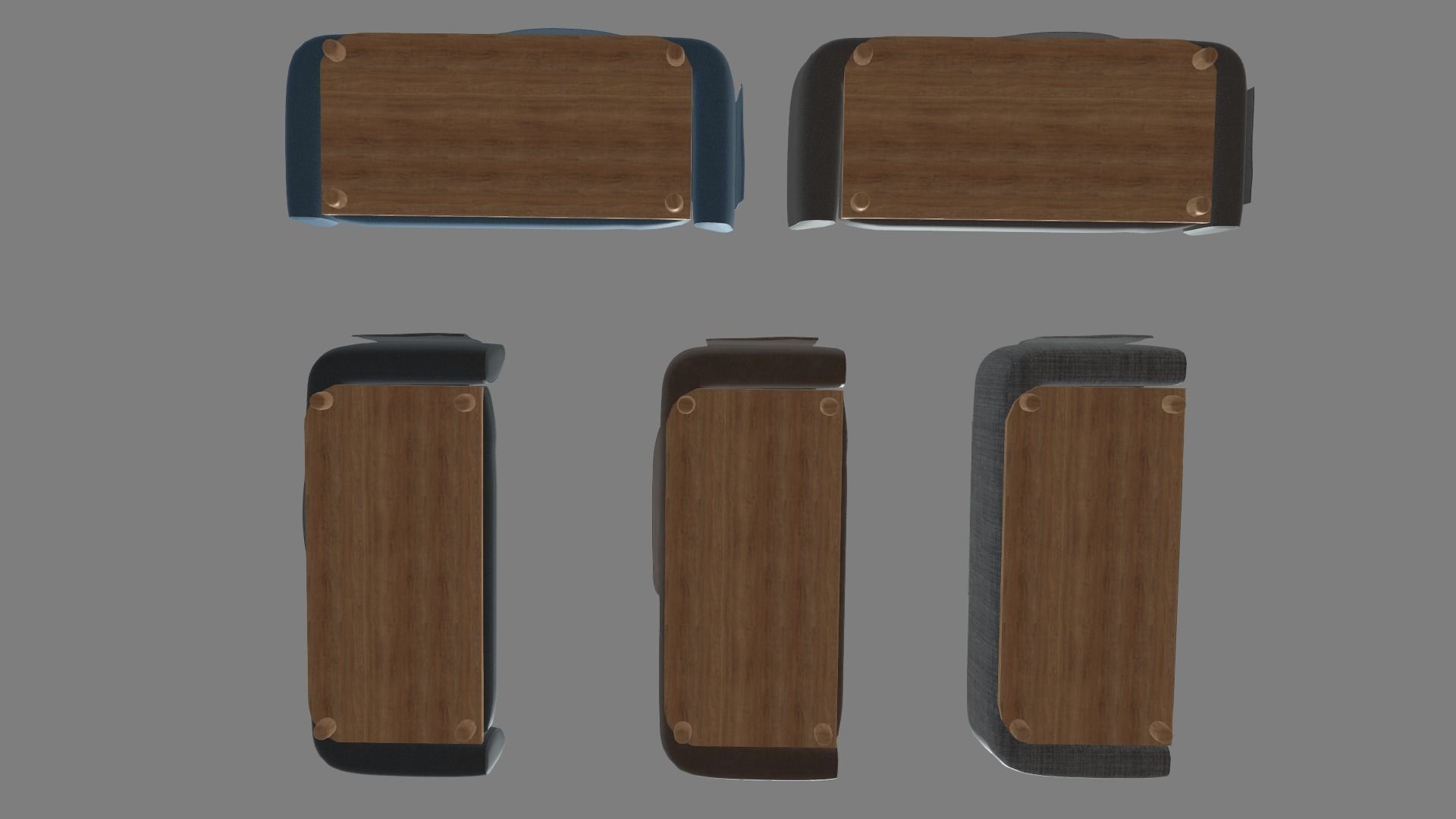 Sofa Pack Low-poly 3D model_4