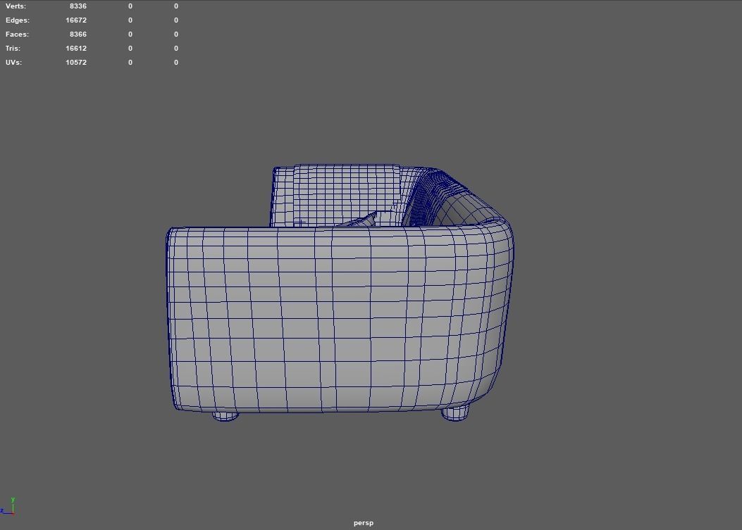 Sofa Pack Low-poly 3D model_12