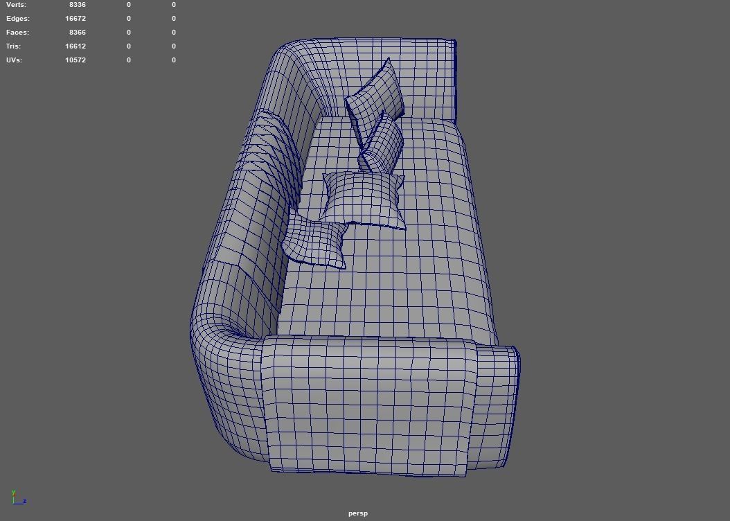 Sofa Pack Low-poly 3D model_14
