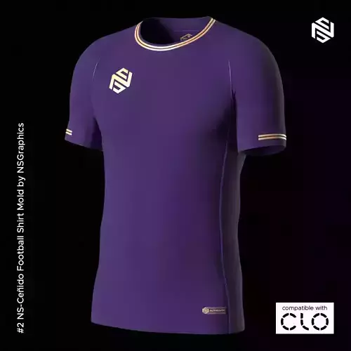 NS-Cenido Football Shirt for CLO3D-Marvelous Designer