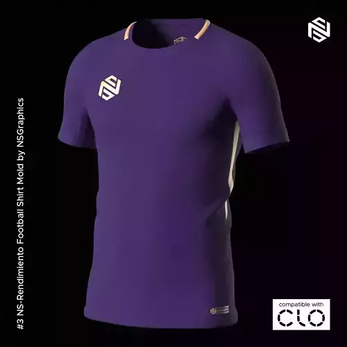 NS-Rendimiento Football Shirt for CLO3D-Marvelous Designer