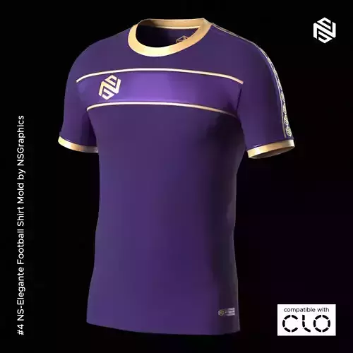 NS-Elegante Football Shirt  for CLO3D-Marvelous Designer