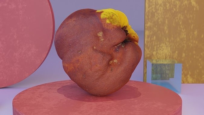 Quince fruit 07 high-poly 3D model 6