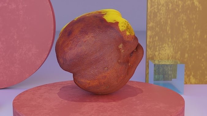 Quince fruit 07 high-poly 3D model 7