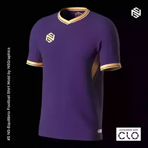 NS-Equilibrio Football Shirt for CLO3D-Marvelous Designer
