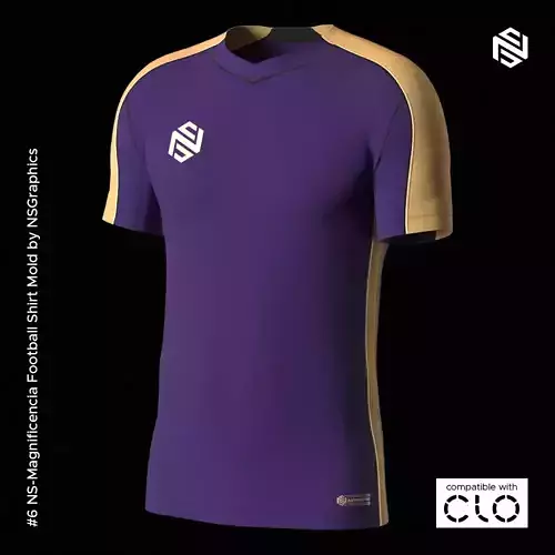 NS-Magnificencia Football Shirt for CLO3D-Marvelous Designer