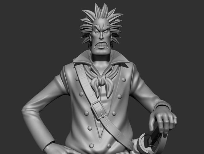 Onepeice Redhair Pirates Crew - Rockstar 3D print model