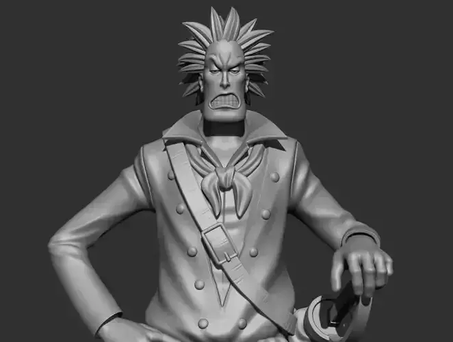 Onepeice Redhair Pirates Crew - Rockstar 3D print model