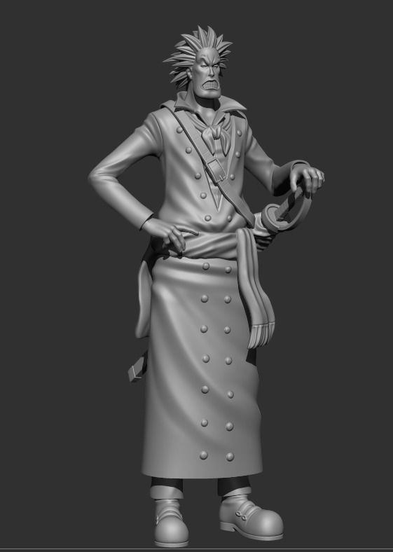 Onepeice Redhair Pirates Crew - Rockstar 3D print model_1